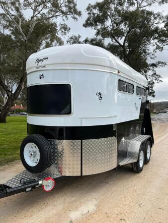2025 Olympic Trailers 2 Horse Mustang Angle Load image
