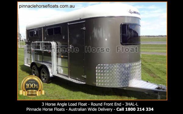 2025 Pinnacle Horse Floats 3 Horse Angle Load Float Luxury Kitchen Beds 3hal-l image