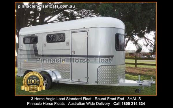 2025 Pinnacle Horse Floats 3 Horse Angle Load Float Standard 3hal-s image