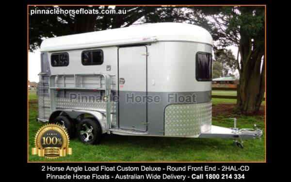 2025 Pinnacle Horse Floats 2 Horse Angle Load Float Custom Deluxe 2hal-cd image