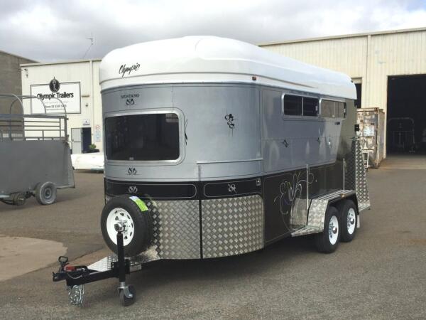 2025 Olympic Trailers 2 Horse Mustang Angle Load image