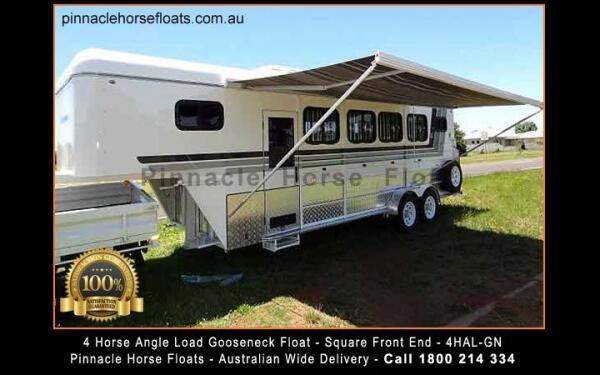 2025 Pinnacle Horse Floats 4 Horse Angle Load Gooseneck Float 4hal-g Square Front End image